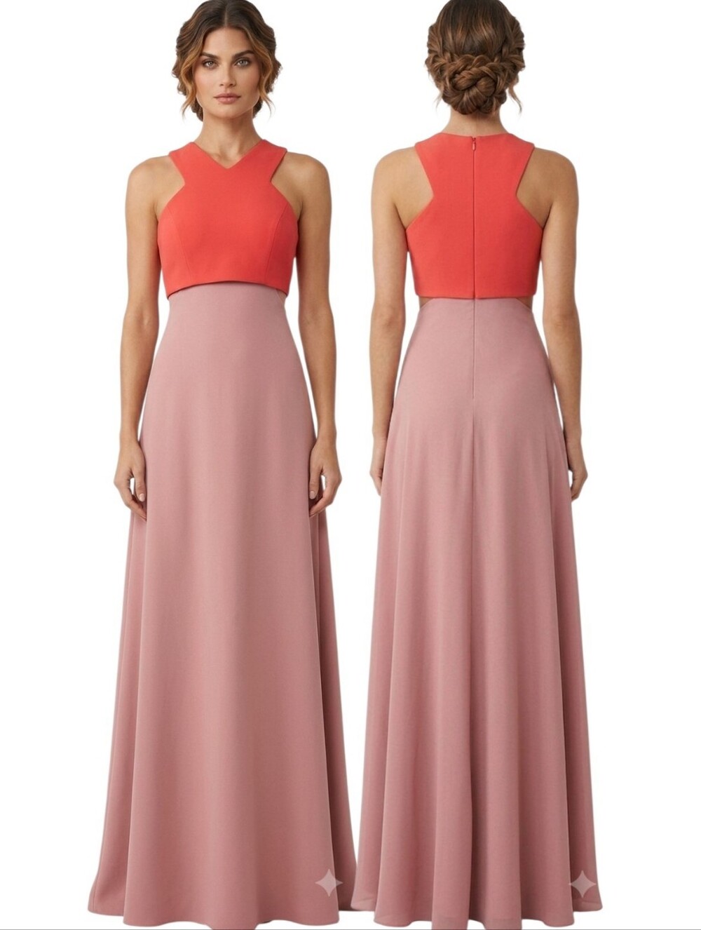 JILL JILL STUART Two Toned Pink Popover Gown - Size 10